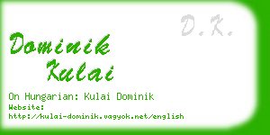 dominik kulai business card